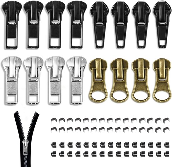 Universele Ritssluiting Reparatie Set met 76 Delen voor #5 Ritsen van Merkloos