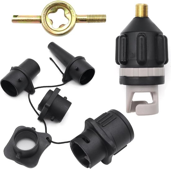 Universele SUP Ventieladapter Set met 4 Opzetstukken voor Opblaasbare Boten en Boards van Merkloos