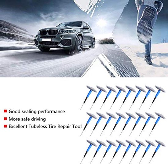 Universele Tubeless Band Lekreparatie Plug Kit - 24 stuks Auto en Motorfiets van Universele