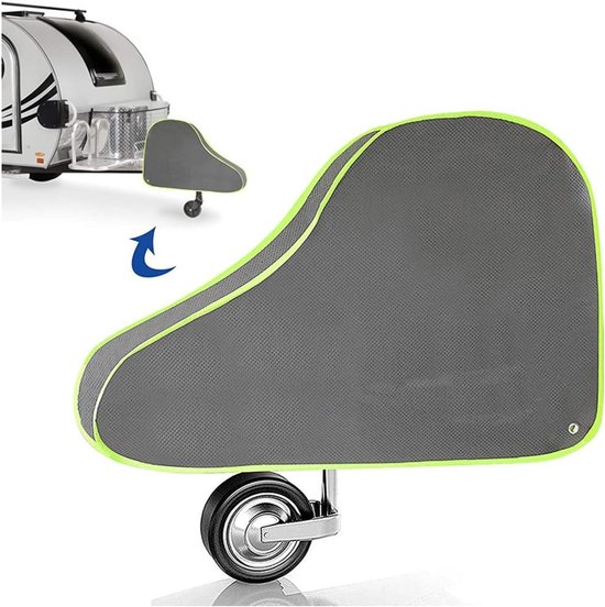 Universele waterdichte hoes voor caravan trekhaak met riemen - Beschermhoes voor trekhaak caravan en camper met universele pasvorm. van Merkloos