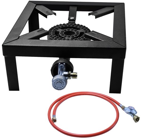 Unyqoos® Compact en krachtig gasfornuis voor kamperen met propaangas aansluiting van Merkloos