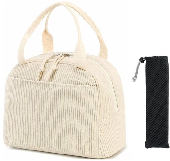 Unyqoos® Stijlvolle en functionele geïsoleerde lunchtas voor dames met bestekvak van Merkloos