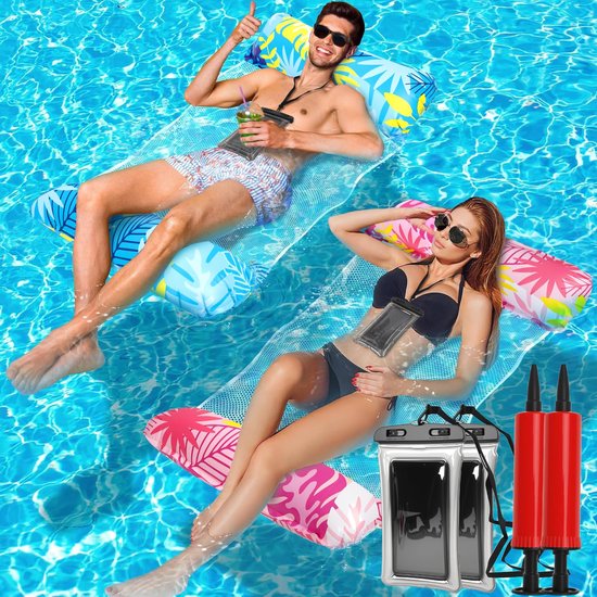 Unyqoos® Veelzijdige Waterhangmat Set voor Volwassenen met Ergonomisch Ontwerp en Waterdichte Telefoonhoes