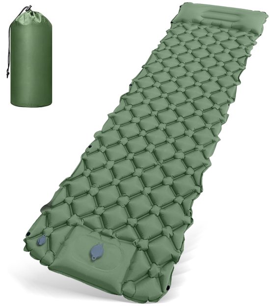 Unyqoos® Zelfopblazende Ultralichte Slaapmat met Kussen voor Kamperen en Outdoor Avonturen van Merkloos