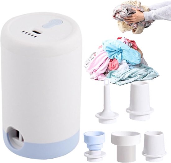 Upgrade Draadloze Multifunctionele Vacuüm- en Blaaspomp 20W, 5 Opzetstukken Inbegrepen, Compact Oplaadbaar Afzuig- en Opblaasapparaat voor Huishoudelijk Gebruik