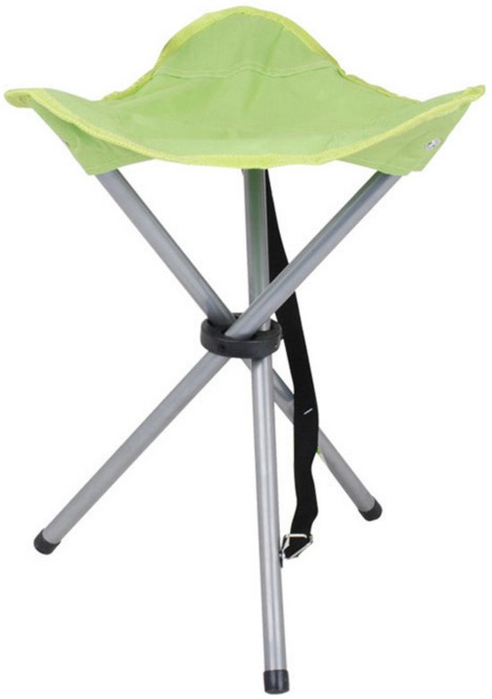 Urban Living bijzet krukje/stoeltje - Opvouwbaar - Camping/outdoor - D32 x H43 cm - viskrukje van Urban Living
