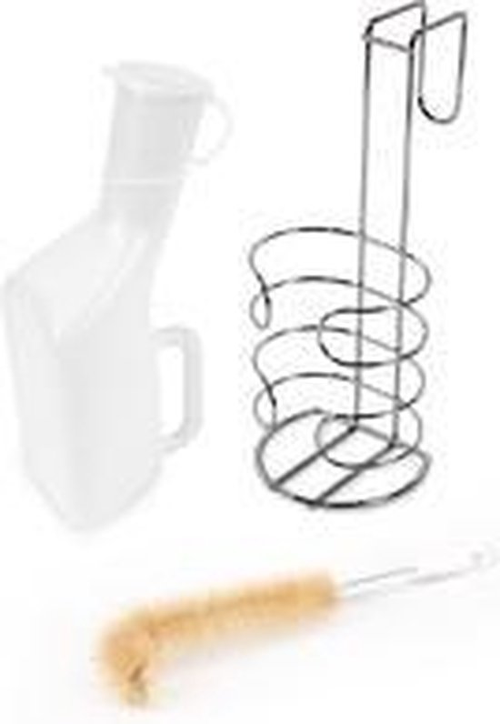 Urinaalset: urinaal man, -houder - borstel van Fittydent