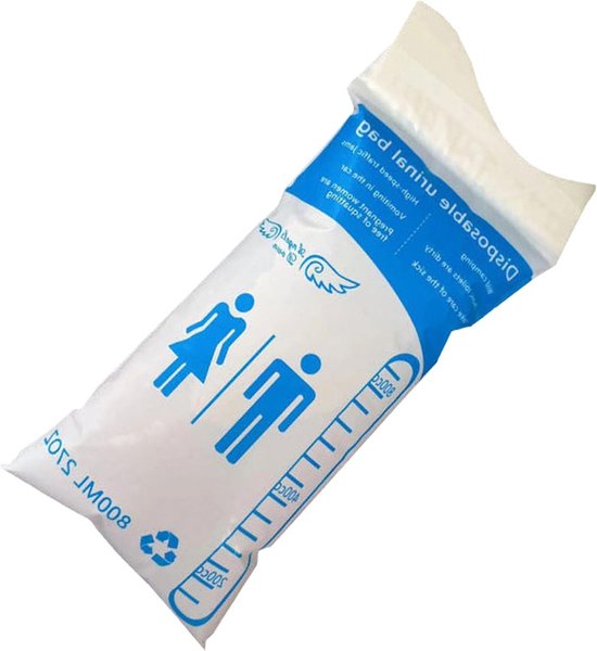 Urinoirzakken - Reis plaszakken - Hygiënisch op reis - Lekvrij ontwerp - 800 ml capaciteit - Uniseks
