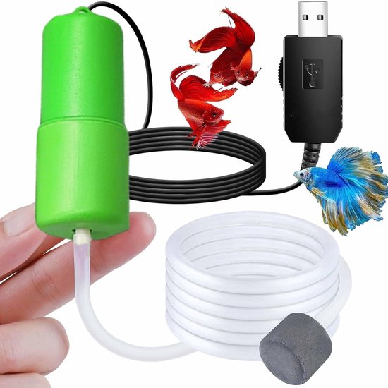 USB traploos instelbare zuurstofpomp met luchtvolume voor aquaria en de visserij, draagbare beluchter voor buiten. van Sukeen