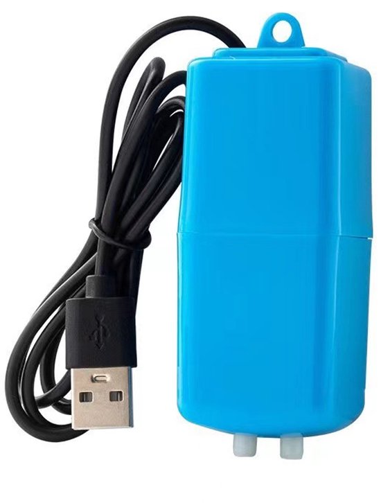 USB-zuurstofpomp, kleine, draagbare, ultra-stille thuisaquarium-auto-viskwekerij- en viszuurstofpomp (met luchtsteen) van NOOX