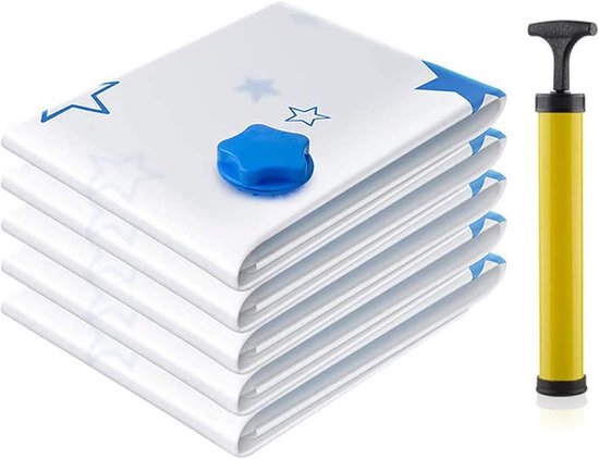Vacuüm Compressie Opbergzakken - Vacuümzakken Ruimtebesparend - Kleding Opbergen - 100% Luchtdicht Waterdicht - 60x40cm - Transparant