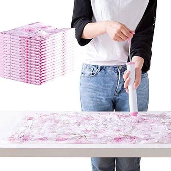 Vacuüm Compressiezakken - Kleding Opbergzakken - Ruimte Besparen - Herbruikbaar Ontwerp - 80 x 60 cm - Transparant