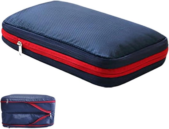 Vacuüm Kledingzakken - Opbergzakken - Ruimte Besparen - Dubbelzijdige Compressie - 37x27 cm - Donkerblauw