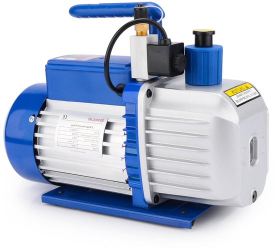 Vacuümpomp – Rotary Pomp – Olievacuum – 2-Traps Pomp – HVAC Pomp – Compact Ontgassen – 4,5 CFM Luchtsnelheid – 10-15 Pa Ultiem Vacuüm van Merkloos