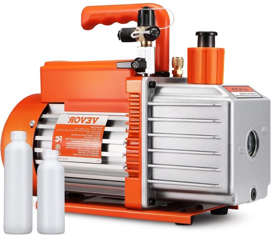 Vacuümpomp – Rotary Pomp – Vacuümzuiger – HVAC Pomp – Koelpomp – 375 W Motor – 2-Traps Diep Vacuüm Tot 25 Micron van Merkloos