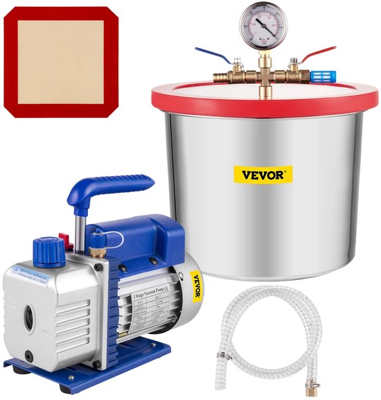 Vacuümpomp - Vacuümpomp Air Conditioner - Vacuümkamer - Air Conditioning Pomp - 3CFM - 1,5Gallon - Vacuümkamer met Pomp - Koelgereedschap - Auto Onderhoud van Havit