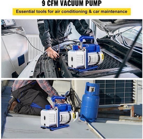 Vacuümpomp - Vacuümpomp Air Conditioner - Vacuümkamer - Vacuümkamer met pomp - Koelgereedschap - Air Conditioning Pomp - 9 CFM - 1 HP - 220V 5PA - Ultieme Vacuüm Koelmiddel HVAC Luchtgereedschap
