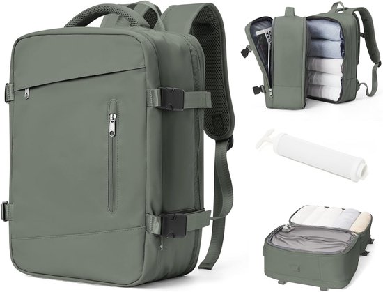 Vacuümrugzak met Pomp - Ruimtebesparende Reistas en Compressierugzak 40x20x25 cm van Merkloos