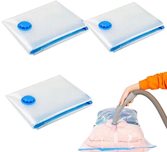Vacuümzakken voor Kleding - Set van 3 Compressiezakken voor Ruimtebesparing op Reis van Merkloos