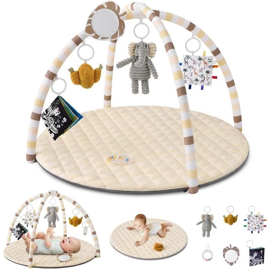 VALI® Slaapmat - Speelboog - Babyspeelmat - Beige - 42cm x 32cm x 12cm