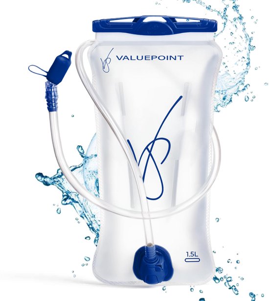 ValuePoint Waterzak – Drinkzak 1,5L – Lekvrij Drinksysteem – Geschikt voor Hardloopvest, Fietsen, Wandelen & Outdoor van ValuePoint