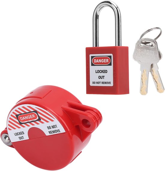 Valve Lockout Safety - platte ontwerp - hoogwaardig ABS kunststof - voorkomt storingen - ShopVlot