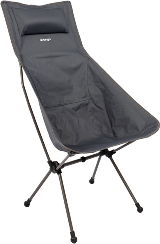 Vango Micro Tall Chair - Campingstoel - Stalen frame - Endure polyester - Hoge rugleuning met hoofdsteun - Compact opvouwbaar - Gewicht 1,8 kg - Max. draaggewicht 120 kg - Inclusief draagtas