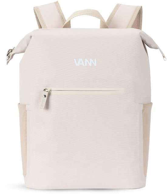 VANN Koelrugzak 12 Liter voor Dames & Heren - Koeltas Rugzak - 16u Koud - Waterdicht & Lekvrij - Backpack - Gerecycled PET - Oatmeal van Merkloos