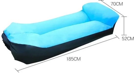 Vécarti - Luie Opblaasbare Bank - Draagbare Opvouwbare Luchtbank - Tuin - Slaapzak - Bed - Strand 190X70CM van Vécarti