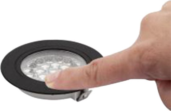 Vechline Inbouwspot Corvus Mini 2W Touch Zwart van Vechline