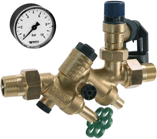 Veiligheidsgroep Drinkwater - Waterdruk Regelaar - Installatie Bescherming - Met Manometer - DN 20