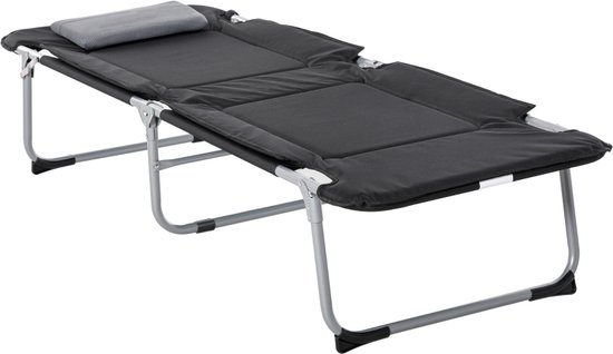 Veldbed - Kampeerbed - Logeerbed - Vouwbed - Campingbedje - Stretcher - 183 x 66 x 33 cm van Eurotrail