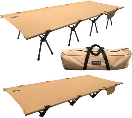 veldbed XXL | 190x80x39 | kampeerbed | hoog/laag | duurzaam en sterk | nieuwe generatie | kleine opvouwbaar in draagtas van Merkloos