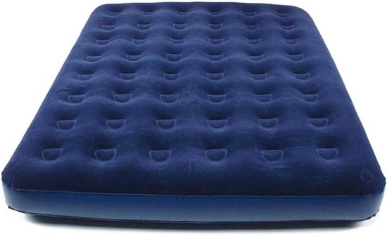 Velour Air Bed Royal-Blue 203 x 152 cm - Luxe Luchtbed voor Twee Personen van Intex