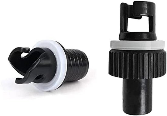 Ventiel Adapter - Kajak Adapter - Boot Opblazen - H-R Klep - 2 Stuks - Zwart van Merkloos