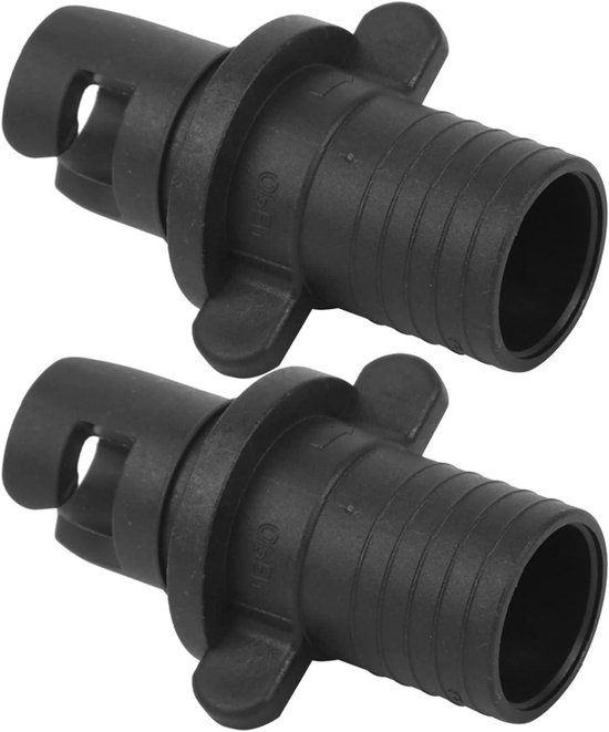 Ventiel Adapter - Luchtpomp Connector - Watersport Uitrusting - Lekvrij Ontwerp - 5.6 cm Lengte - Zwart