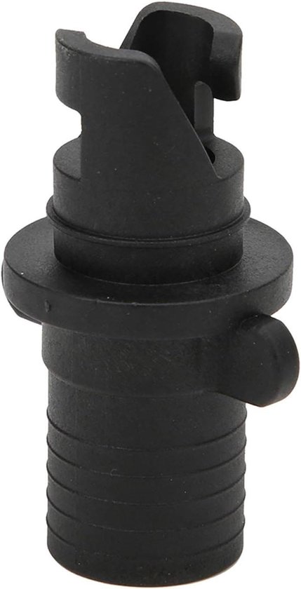 Ventiel Adapter - Pompslang Schroef - Boot Opblazen - Met Rubberen Ringen - 5.8 cm Lengte - Zwart
