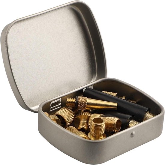 Ventiel Adapter Set - Lucht Naaldenset - Banden Oppompen - Complete 17-delige Kit - 17 Stuks - Metaal