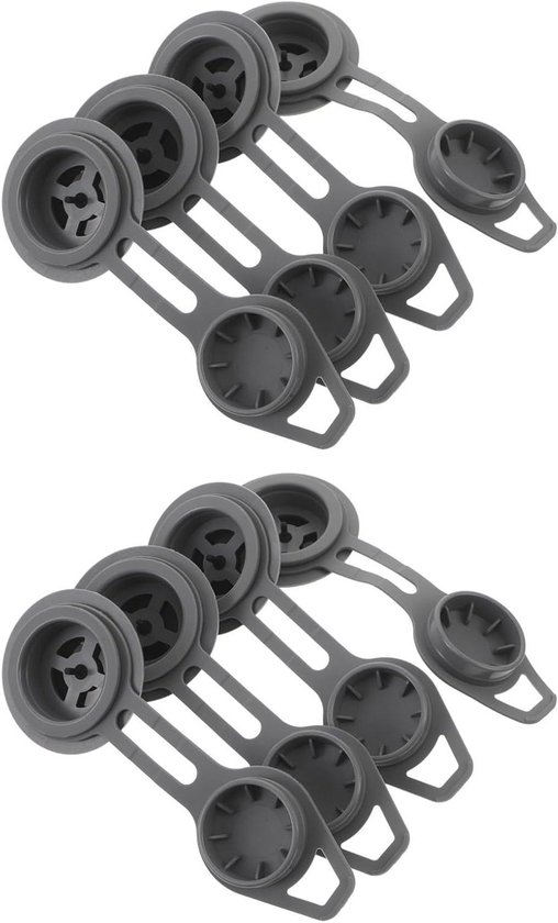 Ventiel adapters - Luchtmatras ventielen - Opblaasartikelen repareren - Lekvrije vervanging - 8 stuks - Donkergrijs