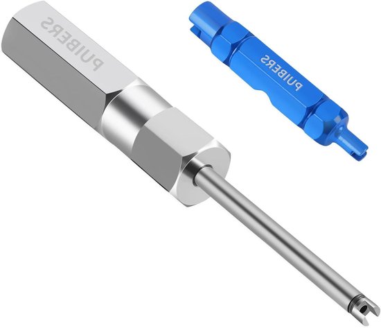Ventiel Kern Reparatie Set - Fiets en Auto - Ventielen Onderhoud - Roestvrij Staal - Compact Formaat - Zilver
