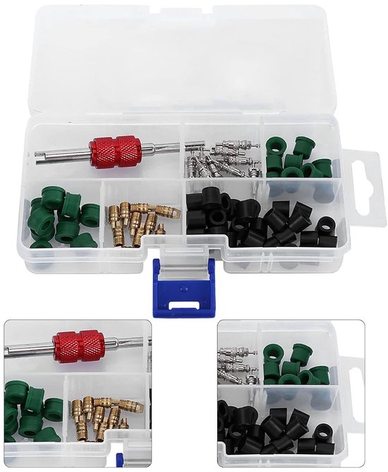 Ventiel Reparatie Kit - Airco Onderdelen - Auto Onderhoud - 71 Delige Set - 13.8 x 6.8 cm van Merkloos