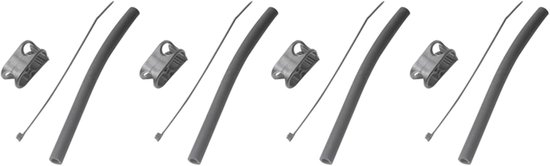 Ventiel Slang - Kite Pomp - Watersport Onderhoud - Duurzaam Nylon Materiaal - 4 Stuks - Zwart