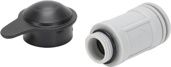 Ventiel Vervanging Kit - Zwembad Onderdelen - Zwembad Onderhoud - Compleet Met Dop - 6.99 x 3.99 cm - Zwart