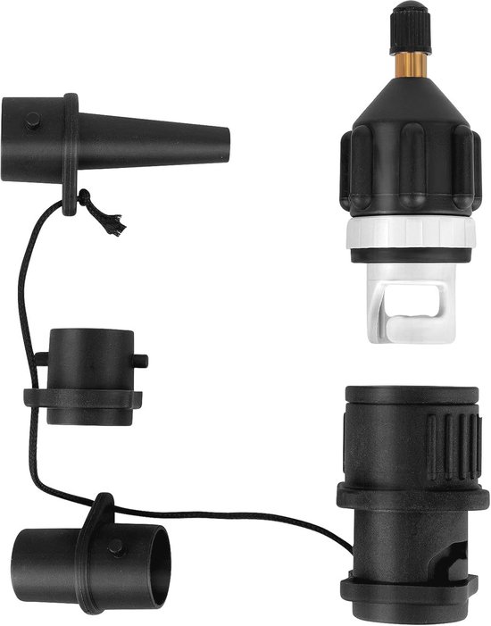 Ventieladapter voor rubberboot en SUP - met 4 mondstukken van Itiwit