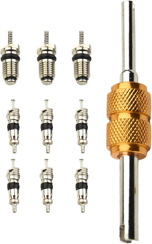 Ventielkern Kit - Reparatie Gereedschap - Airco Service - Precisie Ontwerp - 10 stuks - Meerkleurig