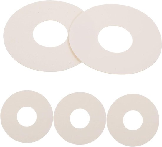 Ventielpakking Opblaasbaar - Lekvrije Afdichting - Watersport Onderhoud - Duurzame PVC Constructie - 5 Stuks - Wit