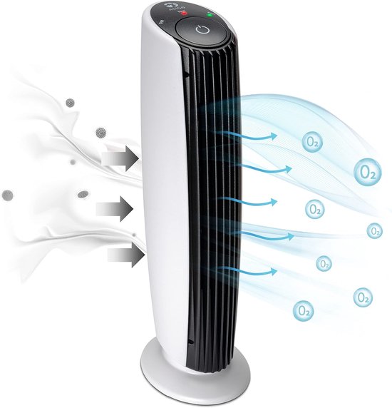 Ventilator voor luchtreiniger, luchtreiniger met aromatherapie - Geurneutralisator, geurverwijderaar, anti-mijt, stil en discreet, torenluchtreiniger, 20 m²