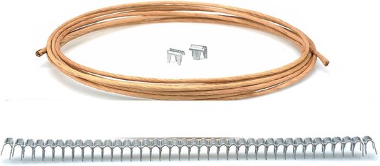 Veren Reparatie Kit - Bank Herstel Set - Meubels Repareren - Gelegerd Staal - 20ft Draad - zilver van Merkloos