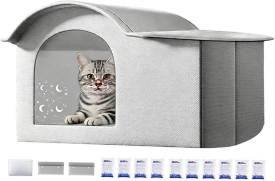 Verkoelend Hondenhok - Kattenverblijf Puppy Tent - Huisdier Koelte - Dubbel Koelsysteem - 47x35x40cm - Veelkleurig