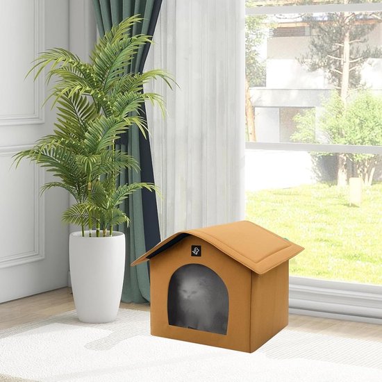 Verkoelend Huisdierenverblijf - Draagbare Koelbox - Hitte Verlichten - Isolerend Systeem - 32x32x25 cm - Khaki